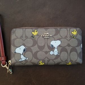 Coach Snoopy and Woodstock Wallet New